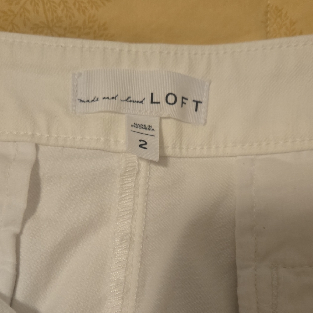 LOFT White Button-Front Mini Skirt - Picture 5 of 6